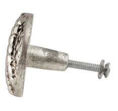 Round Jute Shape Antique Silver Aluminium Dresser Knob