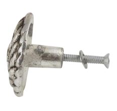 Round Rope Antique Silver Aluminium Cabinet Knob