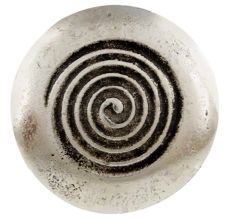 Round Spiral Antique Silver Aluminium Cabinet Knob