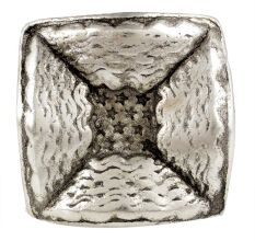 Square Conchos Antique Silver Aluminium Cabinet Knob