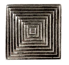 Square Pyramid Antique Silver Aluminium Cabinet Knob