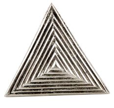 Triangular Pyramid Antique Silver Aluminium Cabinet Knob