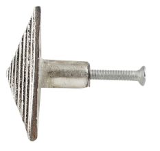 Triangular Pyramid Antique Silver Aluminium Cabinet Knob