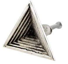 Triangular Pyramid Antique Silver Aluminium Cabinet Knob