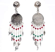 HandmadeÂ Oxidized Silver Stylish Fancy Party Wear Dangler Earrings For Women And Girls