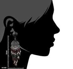 HandmadeÂ Oxidized Silver Stylish Fancy Party Wear Dangler Earrings For Women And Girls