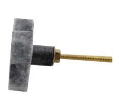 Grey Cross Marble Stone Cabinet Knobs