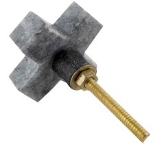 Grey Cross Marble Stone Cabinet Knobs