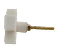 White Cross Marble Stone Cabinet Knobs