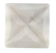 White Square Cross Marble Stone Cabinet Knobs