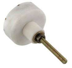 White Round Gold Marble Stone Cabinet Knobs