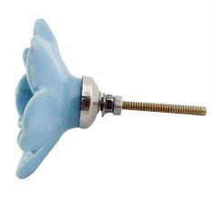 Turquoise Flower Ceramic Cabinet Knobs