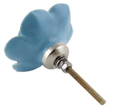 Turquoise Flower Ceramic Cabinet Knobs