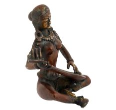 Antique Artifact Lady Playing Veena