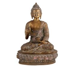 Metallic Buddha Statue Peaceful