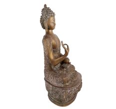 Metallic Buddha Statue Peaceful