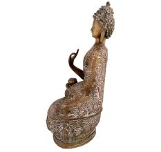 Metallic Buddha Statue Peaceful