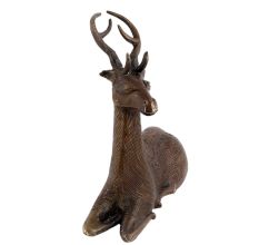 Brass Indian Deer Idol