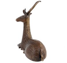 Brass Indian Deer Idol