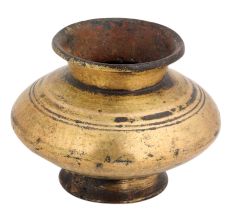Handmade Golden Brass Wide Pot