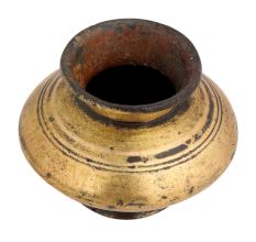 Handmade Golden Brass Wide Pot