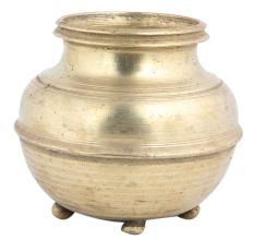 Handmade Golden Brass South Indian Pot