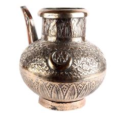 Floral Design Copper Water Pot With Stout