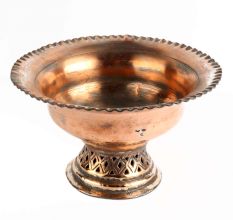 Handmade Copper Color BrassÂ Vase Flower Bowl