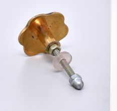 Alyssum Flower Brass Shell Cabinet Knob