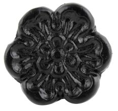Black Alyssum Flower Iron Cabinet Knob