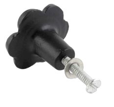 Black Alyssum Flower Iron Cabinet Knob