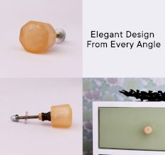 Baby Pink Hexagon Resin Dresser Knobs