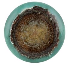 Round Sea Green Resin And Wood Cabinet knob