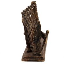 Handmade Black Brass 7 goddess Statues On Platform Home Decoration