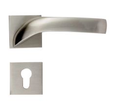 Handmade Satin Steel Brass Mortise Door Lock Handle Set