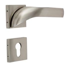 Handmade Satin Steel Brass Mortise Door Lock Handle Set