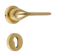 Handmade Satin brass Contemporary Modern Door Handle set