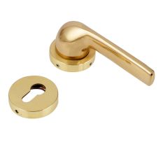 Handmade Satin brass Contemporary Modern Door Handle set