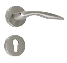 Handmade Silver Matt Brass Elegant Mortise Door Lock Handle Set