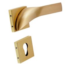 Handmade Golden Finish Mortise Door Lock Handle Set