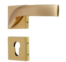 Handmade Golden Finish Mortise Door Lock Handle Set