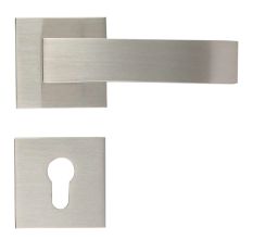 Handmade Silver Finish Brass Mortise Door Lock Handle Set