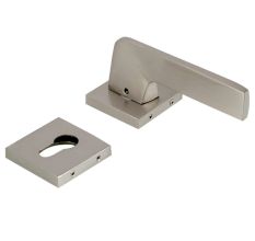Handmade Silver Matt Finish Brass Mortise Door Lock Handle Set
