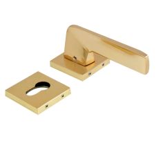 Handmade Matt Gold Finish Brass Mortise Door Lock Handle Set