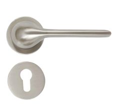 Handmade Satin Nickel Plated Brass Mortise Door Lock Handle Set