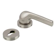 Handmade Satin Nickel Plated Brass Mortise Door Lock Handle Set