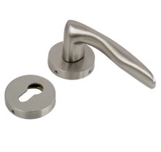 Handmade Silver Matt Brass Elegant Mortise Door Lock Handle Set