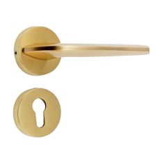 Handmade Golden Brass New Model Door Handle Lock Set