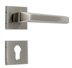 Handmade Silver Polish Brass Mortise Door Lock Handle Set