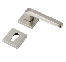 Handmade Silver Polish Brass Mortise Door Lock Handle Set